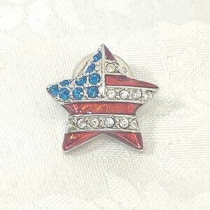 Vintage Pin CHRISTOPHER RADKO Patriotic US Flag Star Brooch American
